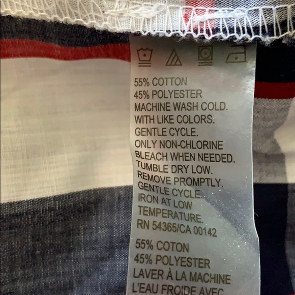 Ladies Shirt red white blue. - Picture 4 of 4
